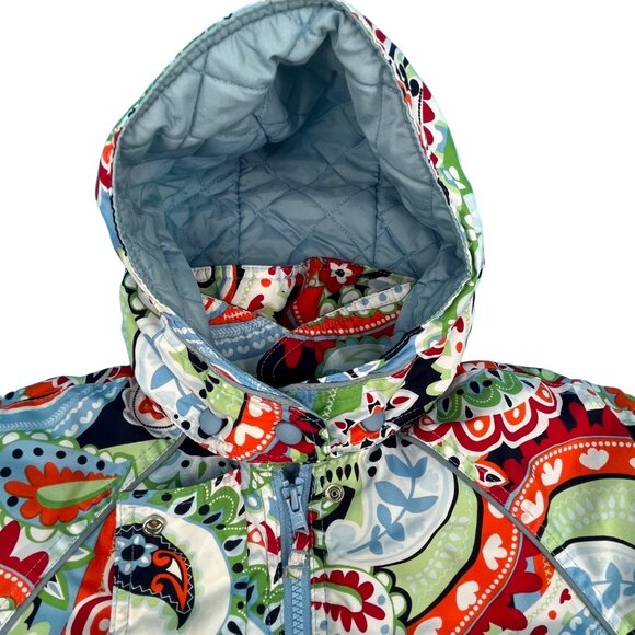 Hanna Andersson SIZE 120 6 7 Paisley White Blue Red Yellow Jacket Coat - Picture 5 of 12